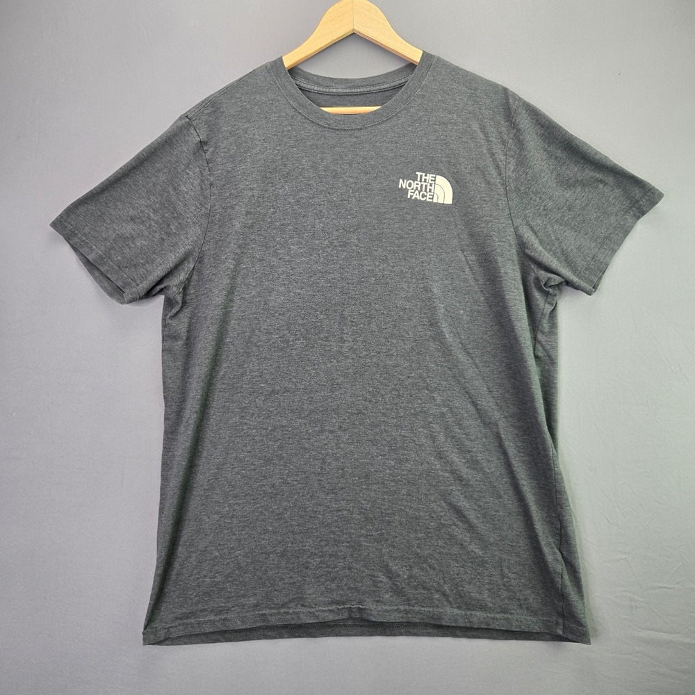 The North Face T-Shirt Graphic Logo Fine Alpine XL Gray Short Sleeve Tee Mens